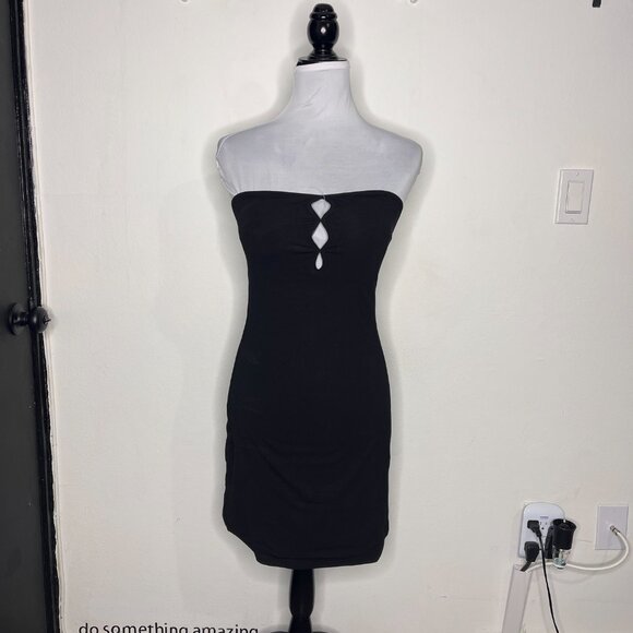 NWT Klassy Network Tube Top Cut-Out Brami Dress Sz M - Picture 3 of 11